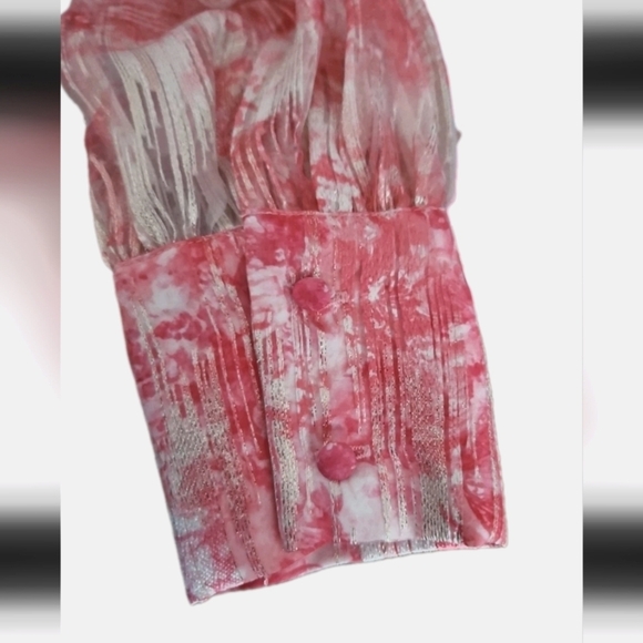 Marchesa Notte Womens Pink Gathered Metallic Fil Coupé Organza Mini Dress 4 - Picture 7 of 16